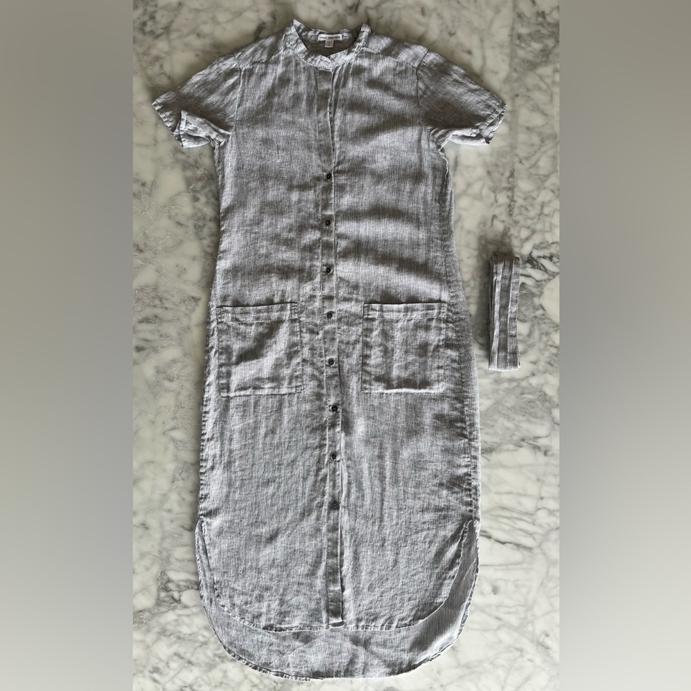 James Perse Button-Down Linen Dress
